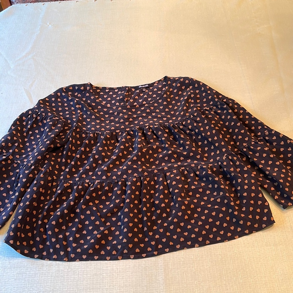 Madewell heart baby doll top